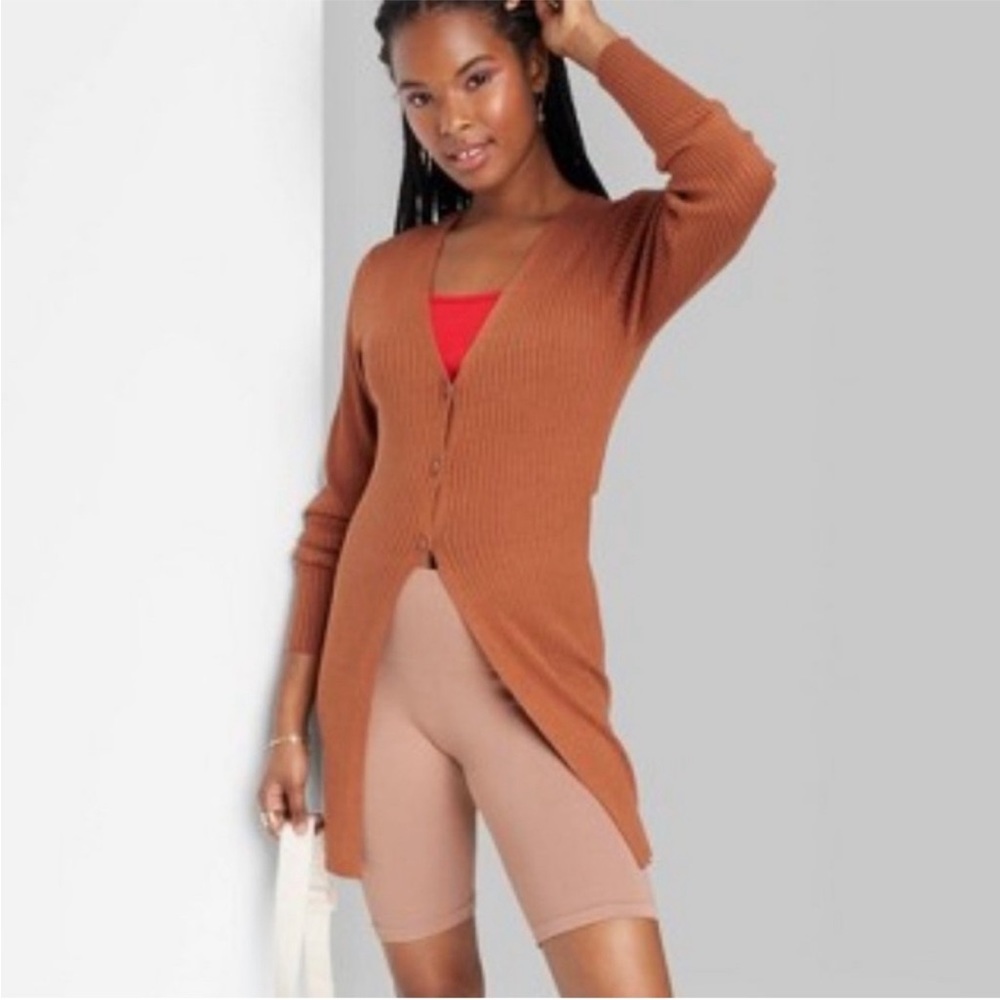 Wild Fable Button Up Brown Cardigan
